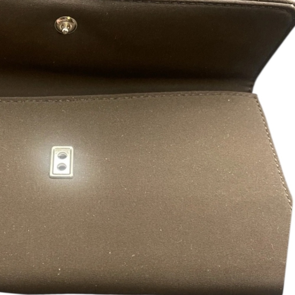 Liz Claiborne Trifold Envelop Wallet Nylon Chocolate Brown Card Holder NWOT - Picture 3 of 9